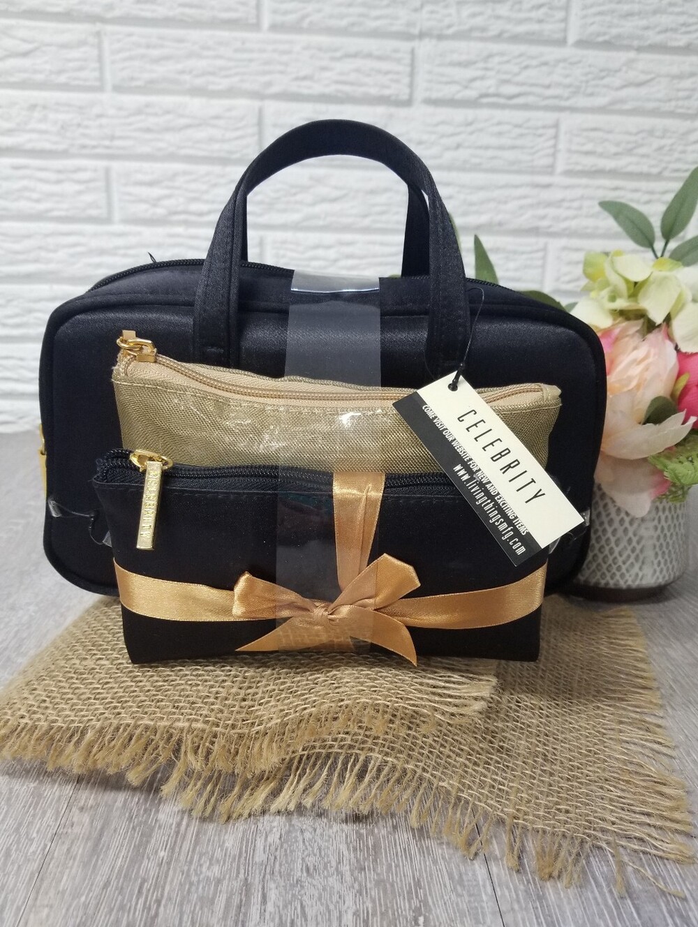 Celebrity Brand Cosmetics Bag Trio